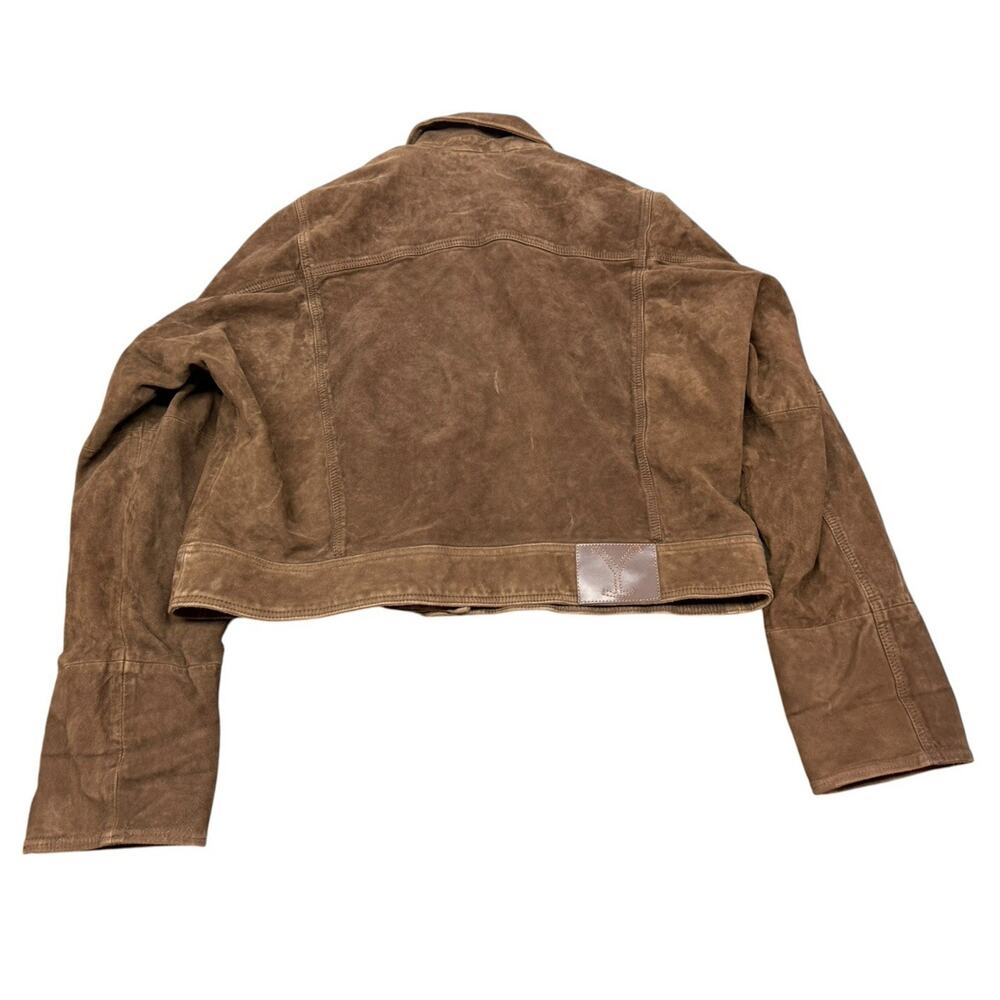 Free People x Yellowstone Suzy Goat Suede Leather Jacket Brown Medium LIMITED - Picture 12 of 16